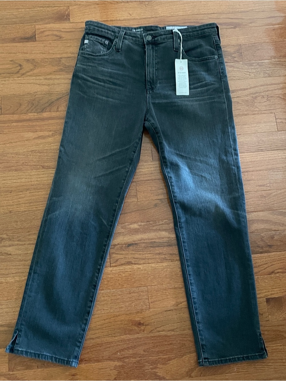Ag Adriano Goldschmied Women's Straight Leg Jeans - Washed Black